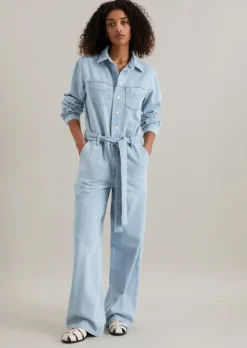 Jeansoverall relaxed made with Orange Fiber