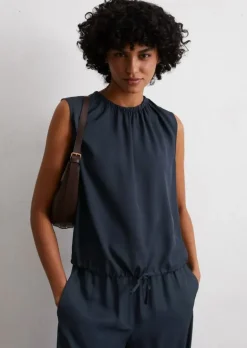 Ärmellose Bluse regular aus LENZING™ ECOVERO™