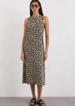 Ärmelloses Jerseykleid relaxed aus stretchiger Viskose-Qualität