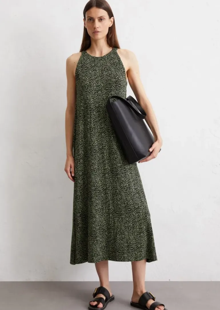 Ärmelloses Kleid flared aus stretchiger Viskose-Qualität