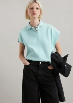 Ärmelloses Poloshirt wide aus Organic Cotton