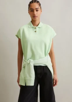 Ärmelloses Poloshirt wide aus Organic Cotton