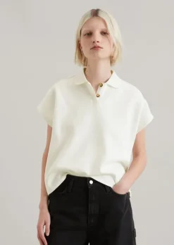 Ärmelloses Poloshirt wide aus Organic Cotton