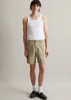Shorts regular aus Bio-Baumwolle und Leinen