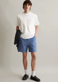 Shorts regular aus Leinen-Bio-Baumwoll-Mix