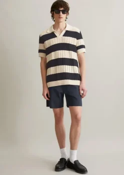 Shorts regular aus Leinen-Bio-Baumwoll-Mix