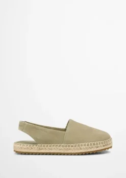 Slingback-Espadrilles aus Suede-Ziegenleder