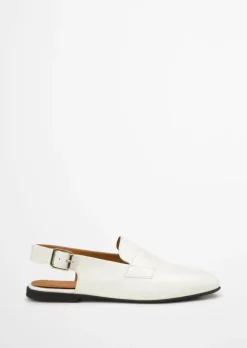 Slingback-Loafer aus veredeltem Rindleder