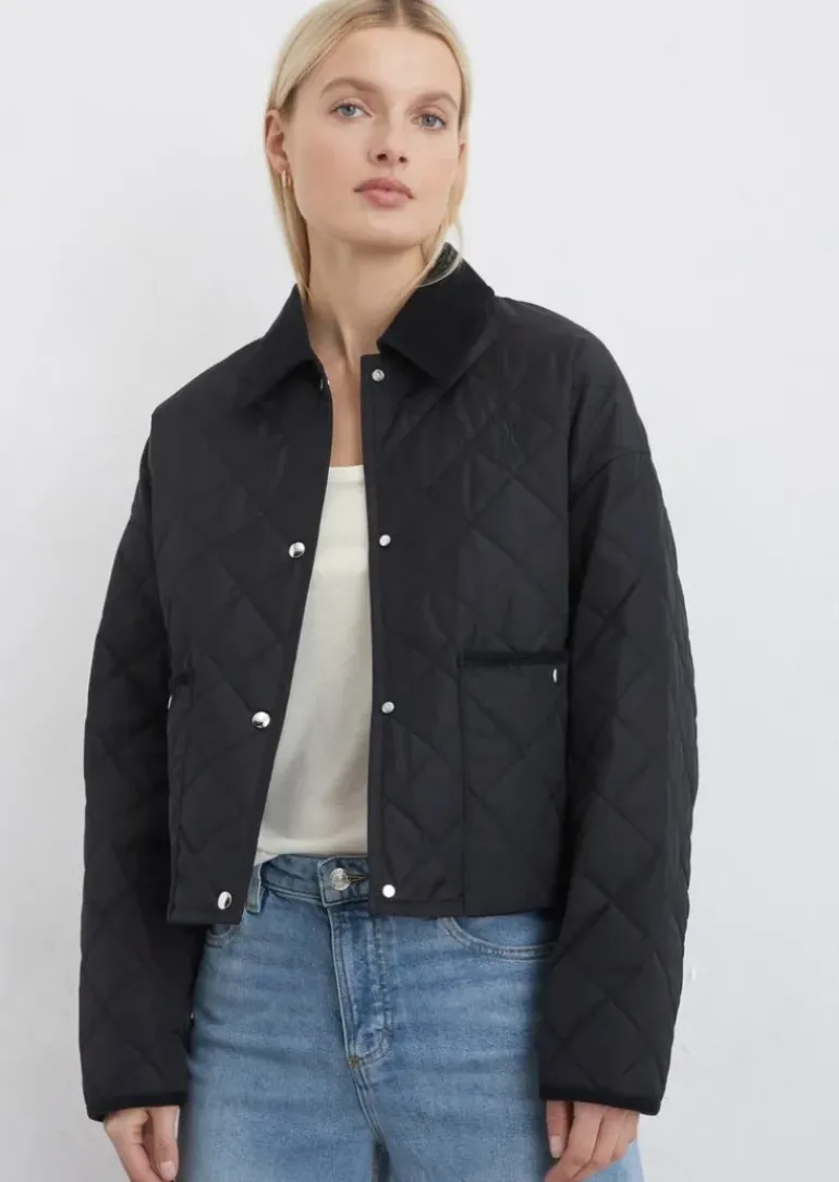 Steppjacke regular aus recyceltem Mini-Canvas