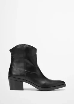Stiefelette im Western-Stil aus softem Rindleder