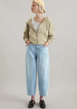 Sweatjacke regular cropped mit kuscheliger Innenseite