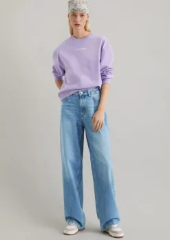 Sweatshirt oversized mit markantem Rückenprint