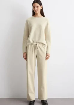 Travelpants wide aus kompaktem Jersey-Twill