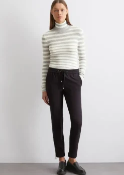 Travelpants wide aus kompaktem Jersey-Twill