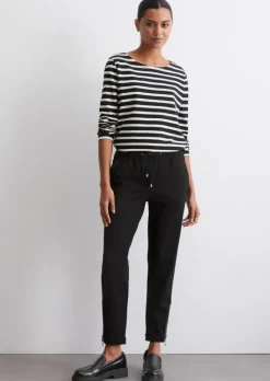 Travelpants wide aus kompaktem Jersey-Twill