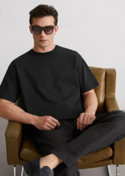 T-Shirt relaxed aus schwerem Bio-Baumwoll-Jersey