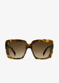 Unisex-Sonnenbrille mit breitem Bio-Acetat-Rahmen