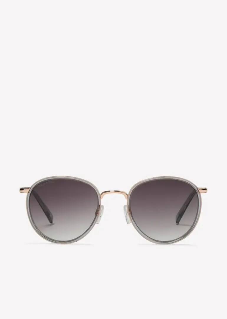 Unisex-Sonnenbrille mit extravagantem Edelstahl-Acetat-Rahmen