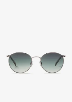 Unisex-Sonnenbrille mit filigranem Metall-Rahmen