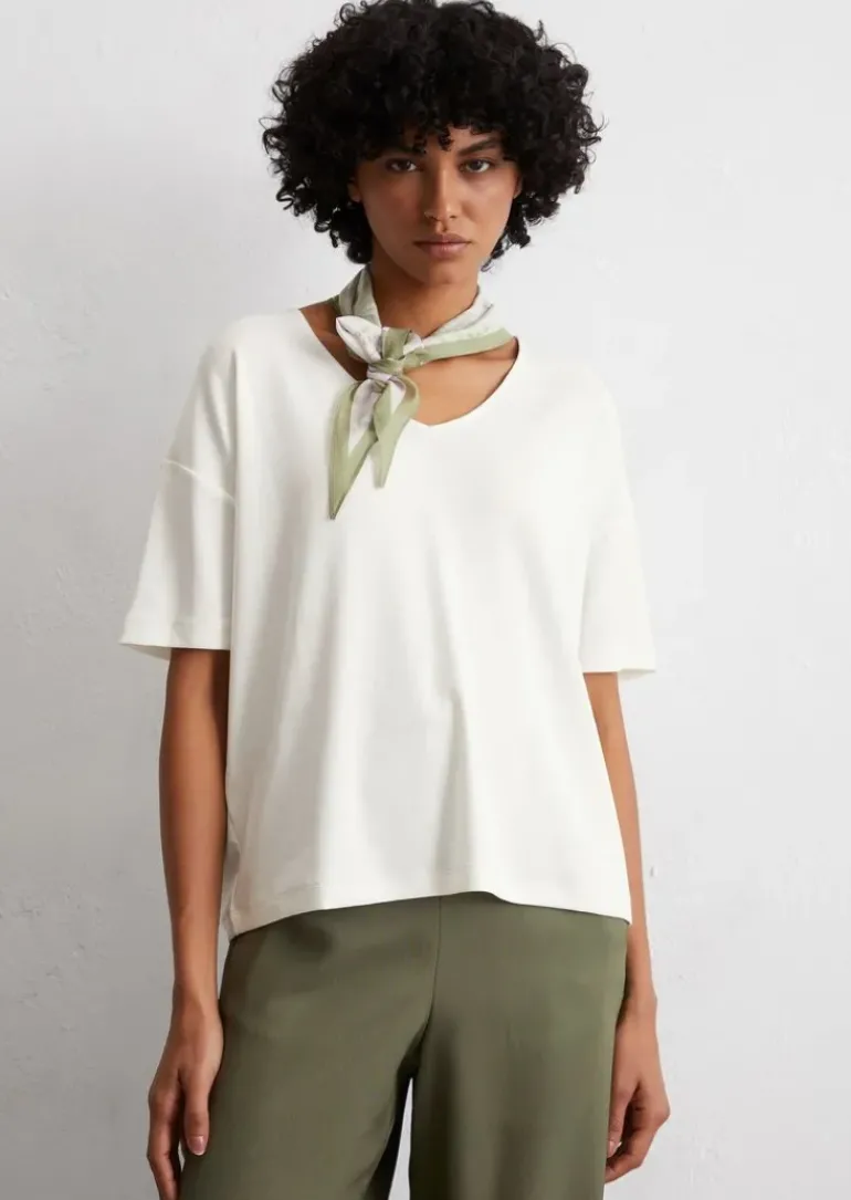V-Neck-T-Shirt loose mit TENCEL™ Lyocell