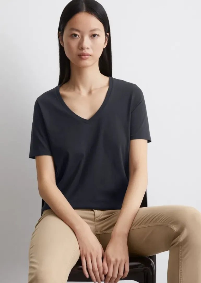 V-Neck-T-Shirt regular aus Organic Cotton