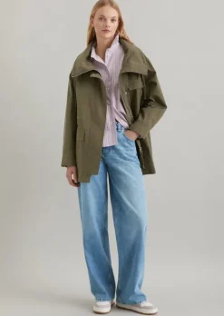 Workwear-Parka oversized aus beschichtetem Cotton-Nylon