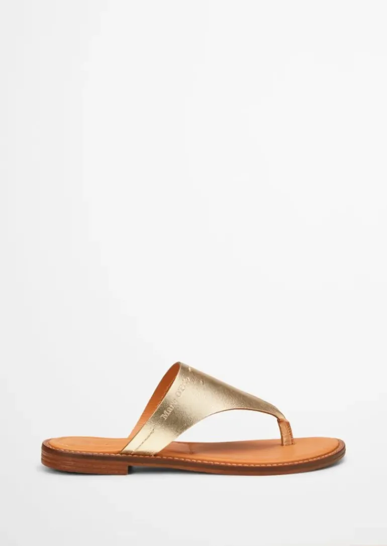 Zehentrenner mit Champagner-Metallic-Glanz